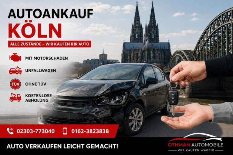 Welche Fahrzeuge in Köln aktuell besonders gefragt sind – Trends im Autoankauf 2026